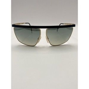Vintage Revue Sunglasses S-0065 Blue Gold Rectangular Italy